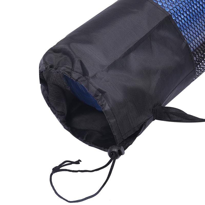 Túi lưới yoga mat lưới nylon yoga mat lưu trữ túi ba lô trung tâm thể dục chống thấm nước đen Color: 90x30cm