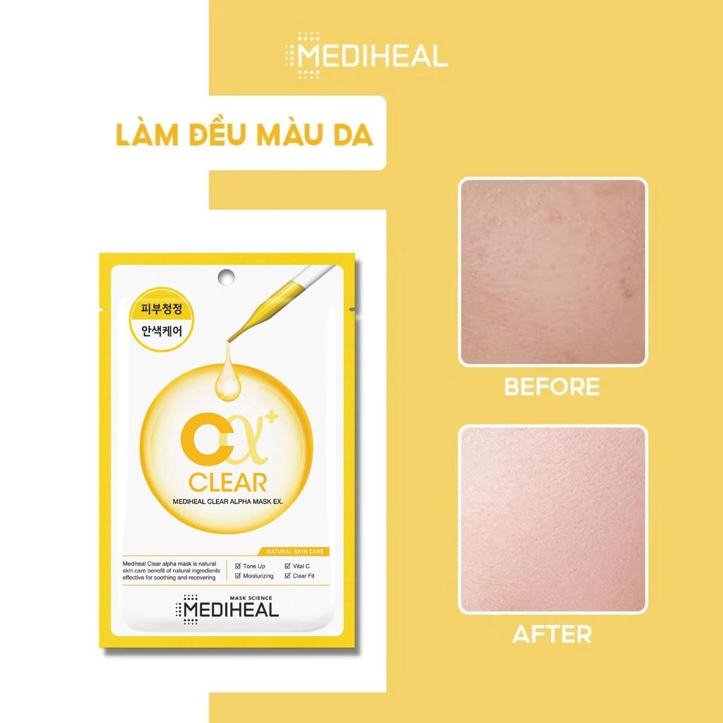 Mặt Nạ Mediheal Clear Alpha Mask Dưỡng Da Trắng Sáng 23ml