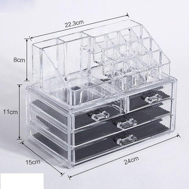 Kệ Mica Đựng Mỹ Phẩm Trang Sức 4 Tầng loai dày