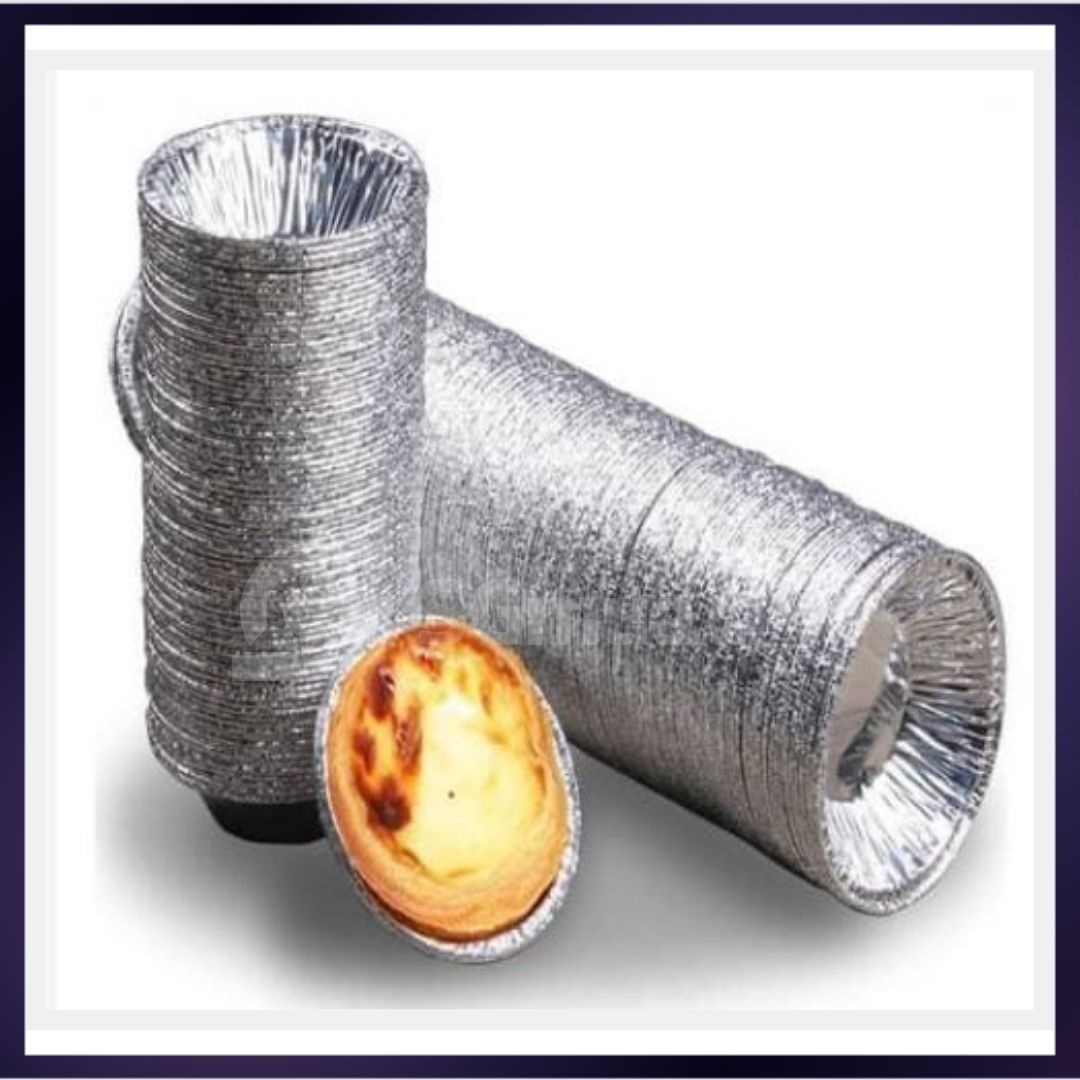 Set 50 Cốc, chén bạc, khuôn giấy bạc nhôm nướng hàu, bánh, tart trứng siêu tiện lợi