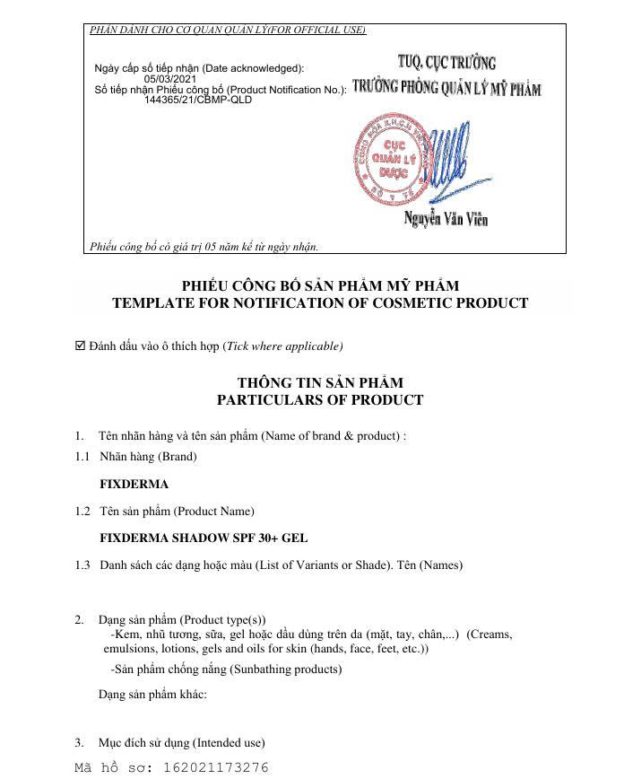 Gel chống nắng FIXDERMA SHADOW SPF 30+ giúp dưỡng ẩm và bảo vệ da (Tuýp 75g)