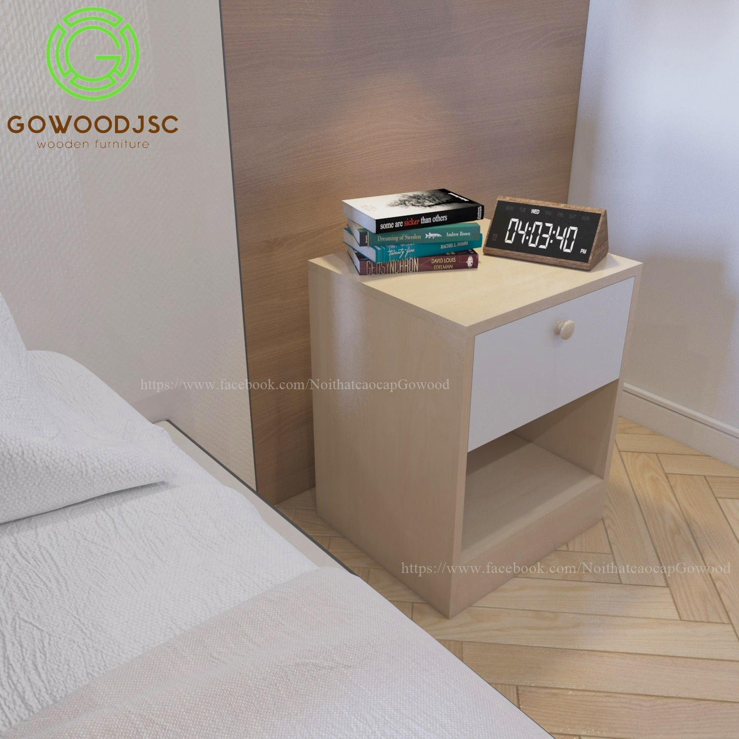Tủ đầu giường có ngăn kéo, Tab đầu giường mini nhỏ gọn