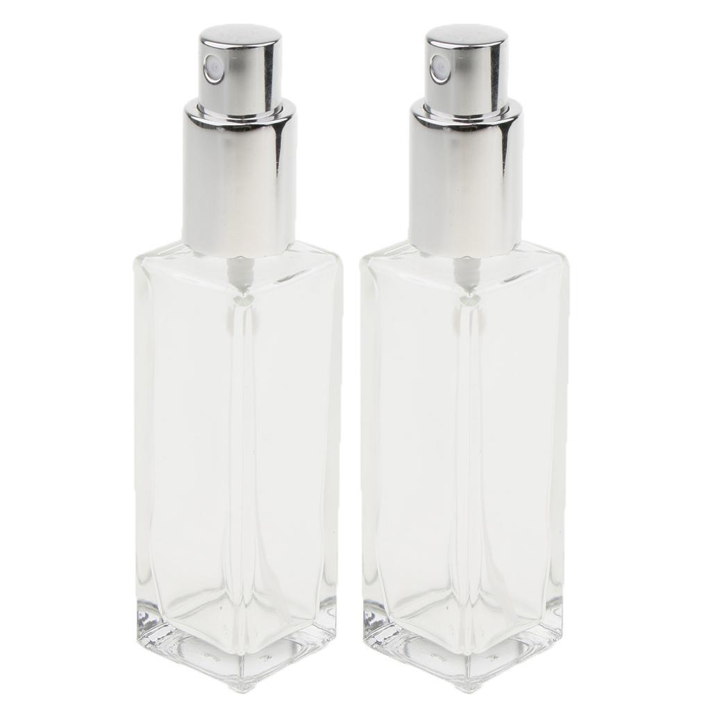 4x Portable Travel Glass Refillable Perfume Atomizer Bottle Spray Container