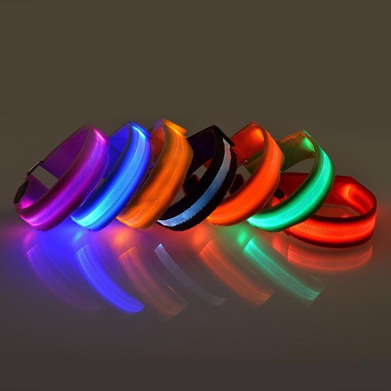 LED Reflective Light Arm Armband Strap Safety Belt For Night Running Cycling Hand Strap Wristband Wrist Bracelets Dropship