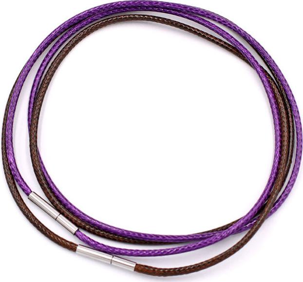 Combo 2 sợi dây vòng cổ cao su - nâu + tím DCSNI1