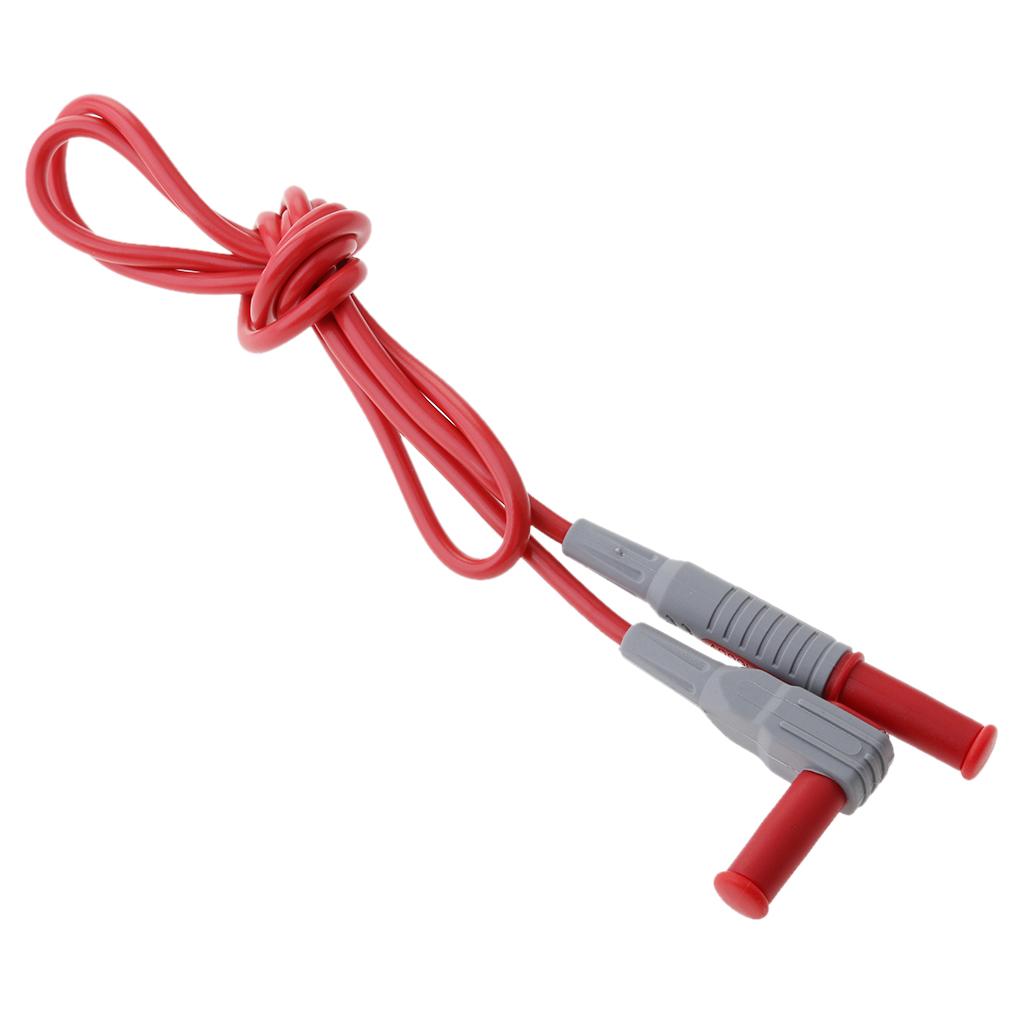 P1032 Silicone Wire Multimeter Test Cable Injection Molded 4mm Banana Plug Test Line Straight to Curved Test Cable