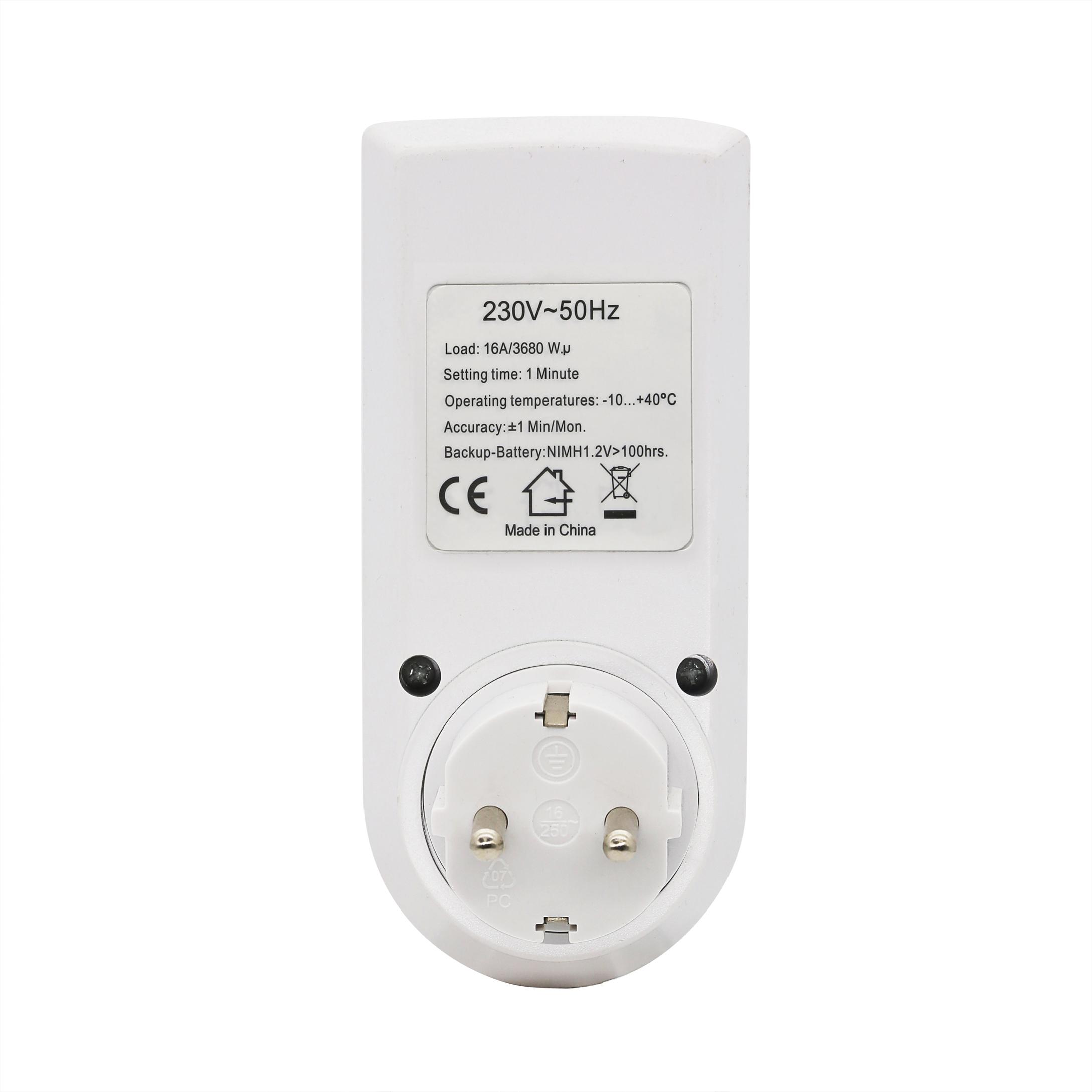 Digital Timer Switch Socket Digital Electronic Timer Switch LCD Display Plug-in Programmable Time Switch Energy Saving Intelligent Electronic Timing Socket