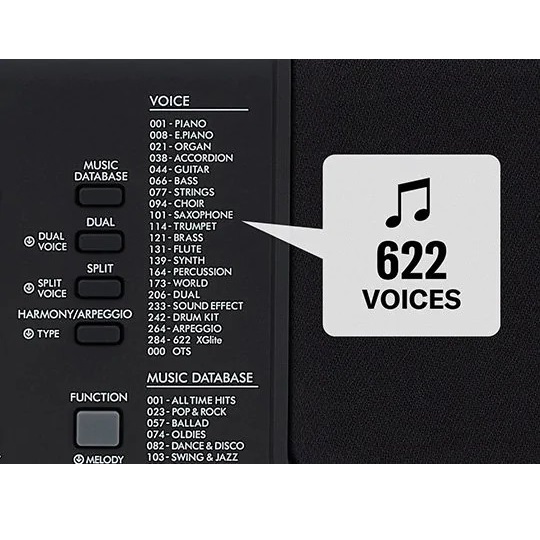 Đàn Organ điện tử/ Portable Keyboard - Yamaha PSR-EW310 (PSR EW310) - Màu đen - Hàng chính hãng