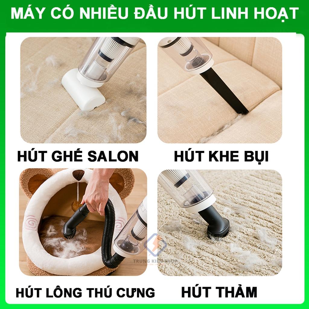 Máy hút bụi cầm tay CÔNG SUẤT LỚN 15000Pa, máy hút bụi sàn nhà, giường, ô tô không dây Vacuum Cleaner