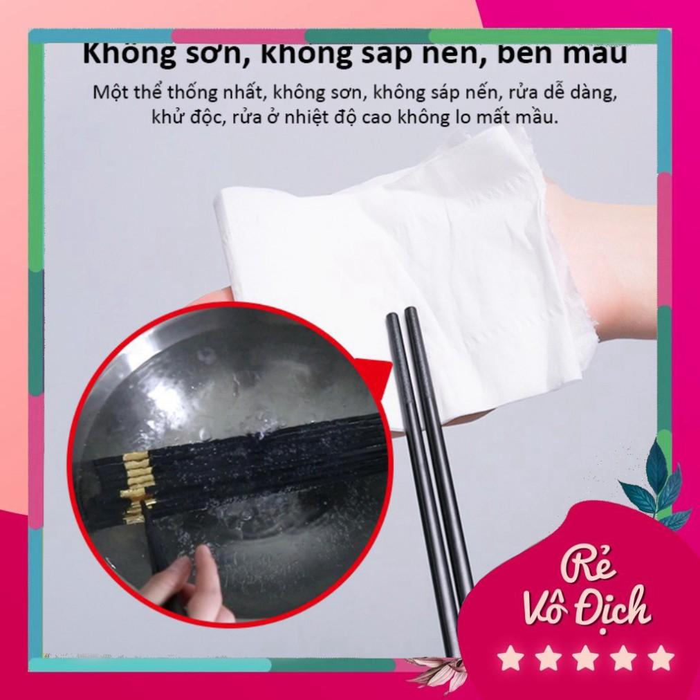 HỘP 10 ĐÔI ĐŨA HỢP KIM MẠ VÀNG CAO CẤP, KHÁNG KHUẨN, CHỐNG MỐC