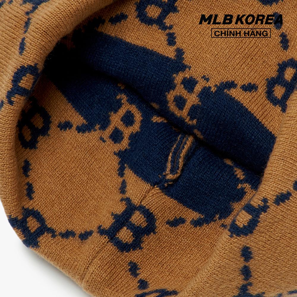 MLB - Nón len thêu logo Dia Monogram Beanie 3ABNMM126