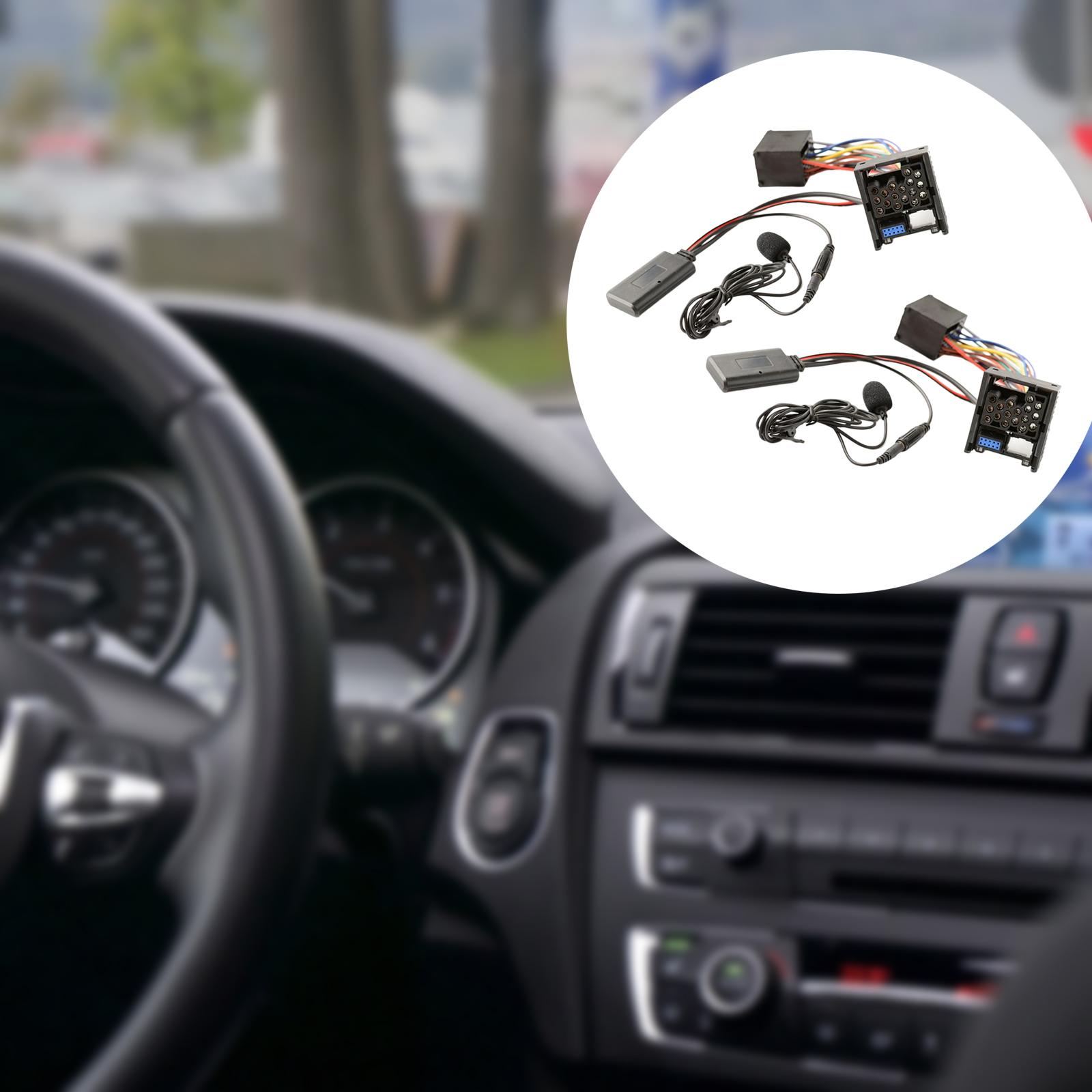 2 Pieces Car Bluetooth 5.0 Audio Cable Adapter for E46 3 Series 2002 2006