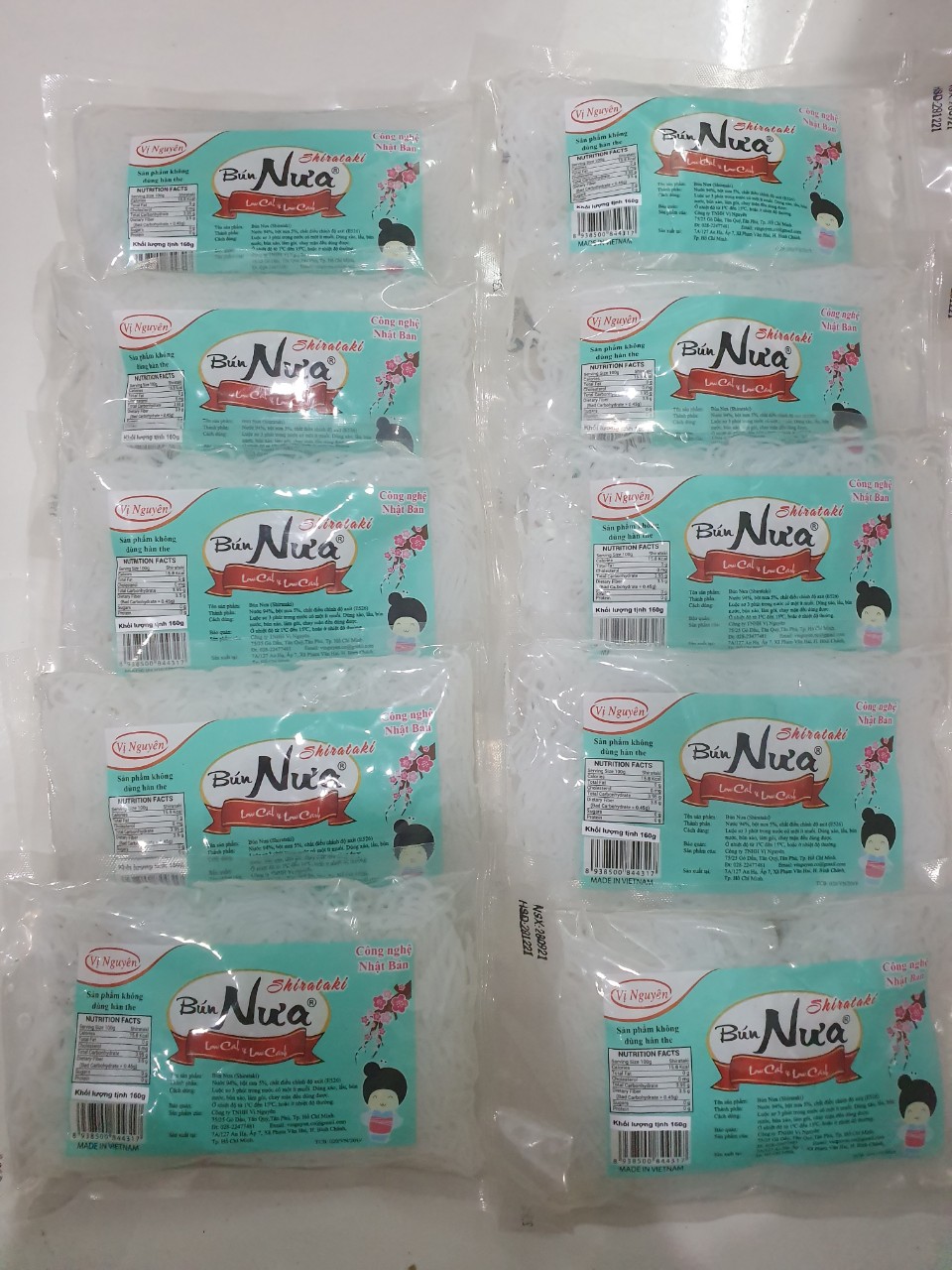 Combo 6 Gói Bún Nưa Vị Nguyên Das Keto 240g