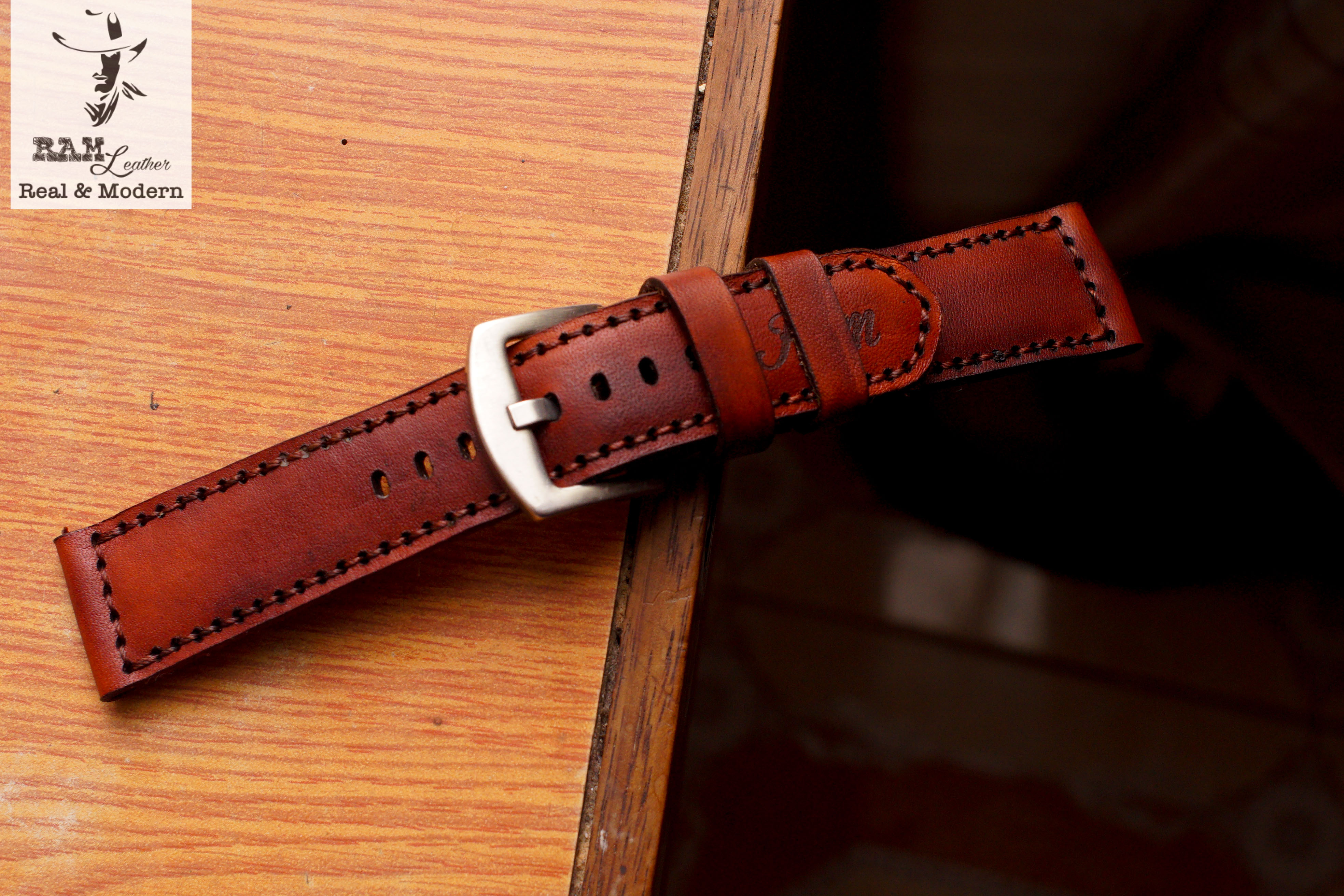 DÂY ĐỒNG HỒ DA BÒ VEGTAN – RAM CLASSIC 1970 MAHOGANY