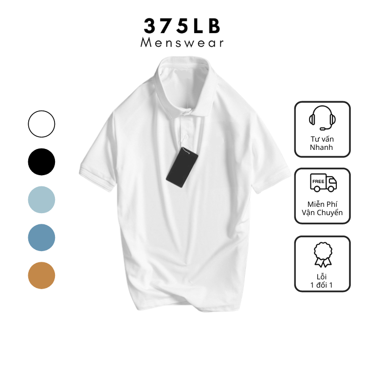 Áo PoLo Nam Ngắn Tay có cổ chất Cotton Pique chuẩn Form Regular Fit Cao Cấp