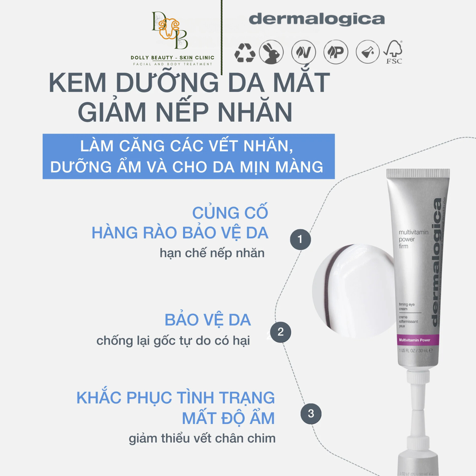 Hợp chất làm săn vùng mắt MULTIVITAMIN POWER FIRM của Dermalogica