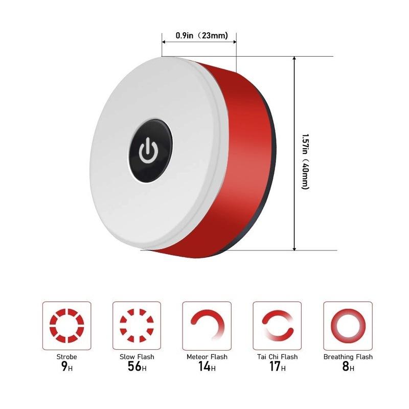 Đảm Bảo Chất Lượng Sáng Tạo Đèn Hậu Xe Đạp Sạc USB 5 Chế Độ Xe Đạp Đi Đêm Thiết Bị Đèn Cảnh Báo Xe Đạp