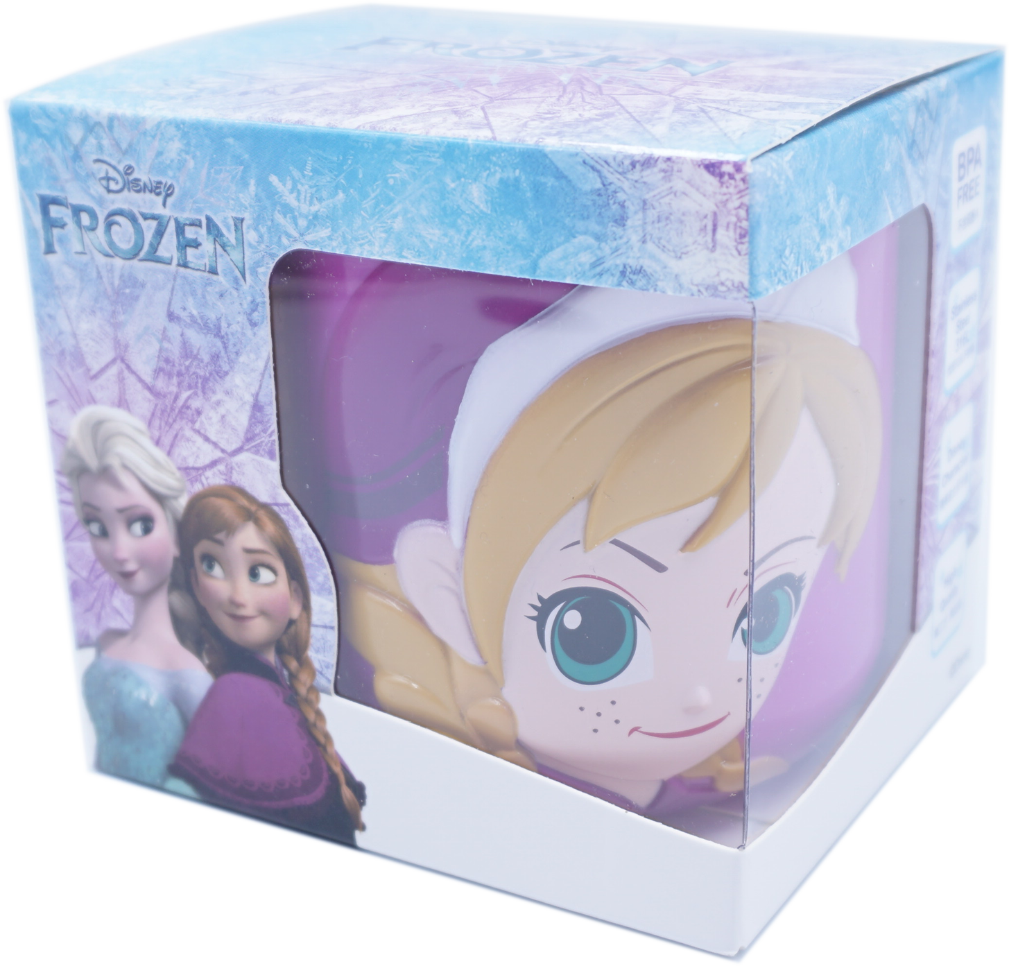Ly cốc giữ nhiệt Disney hình Frozen Anna có nắp và quai cầm cho bé - 260ml