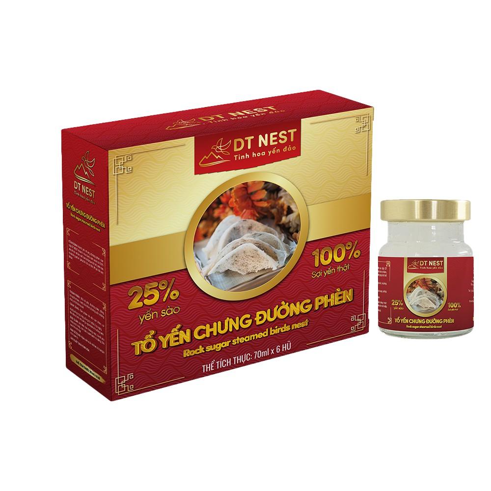 Tổ yến chưng đường phèn (Lốc 6 hũ 70ml)