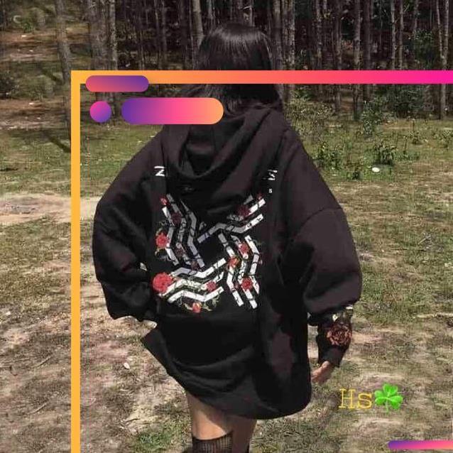 Áo hodie hoa hồng HSV876 - da,Freesize