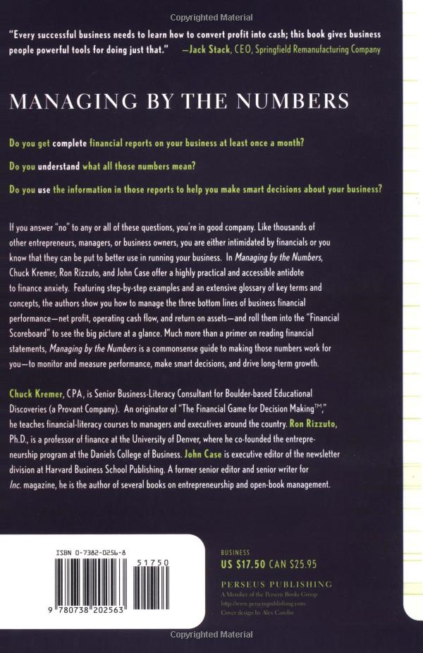 Sách ngoại văn: Managing By The Numbers: A Commonsense Guide To Understanding And Using Your Company's Financials