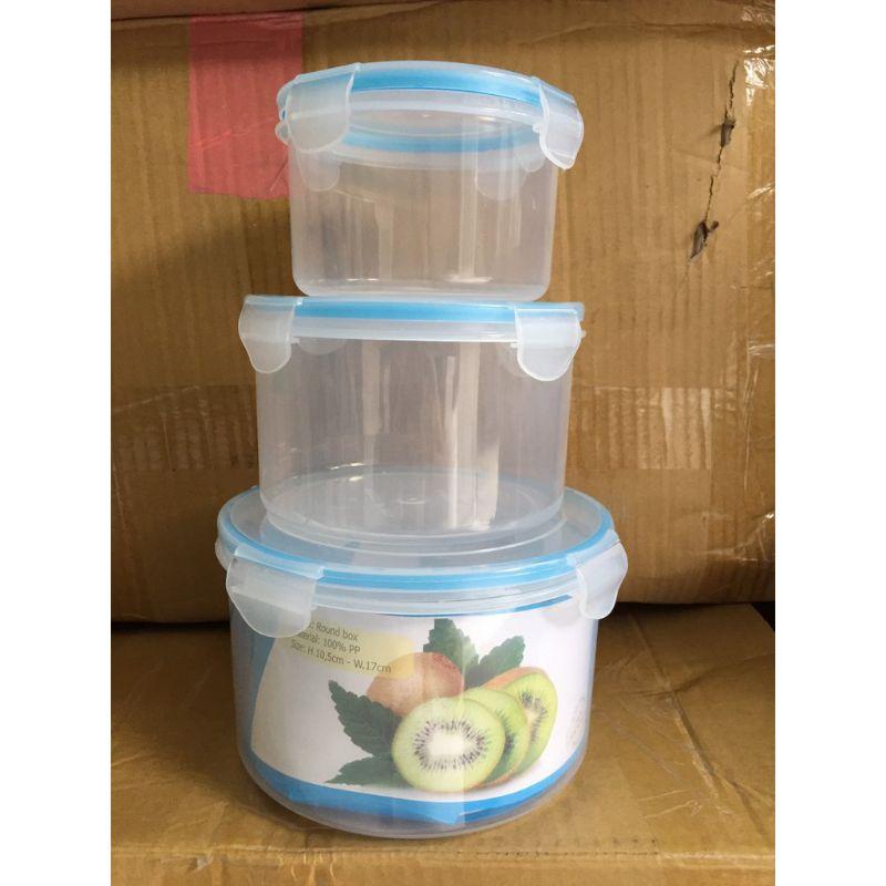 BỘ 3 HỘP NHỰA TRÒN VIỆT NHẬT