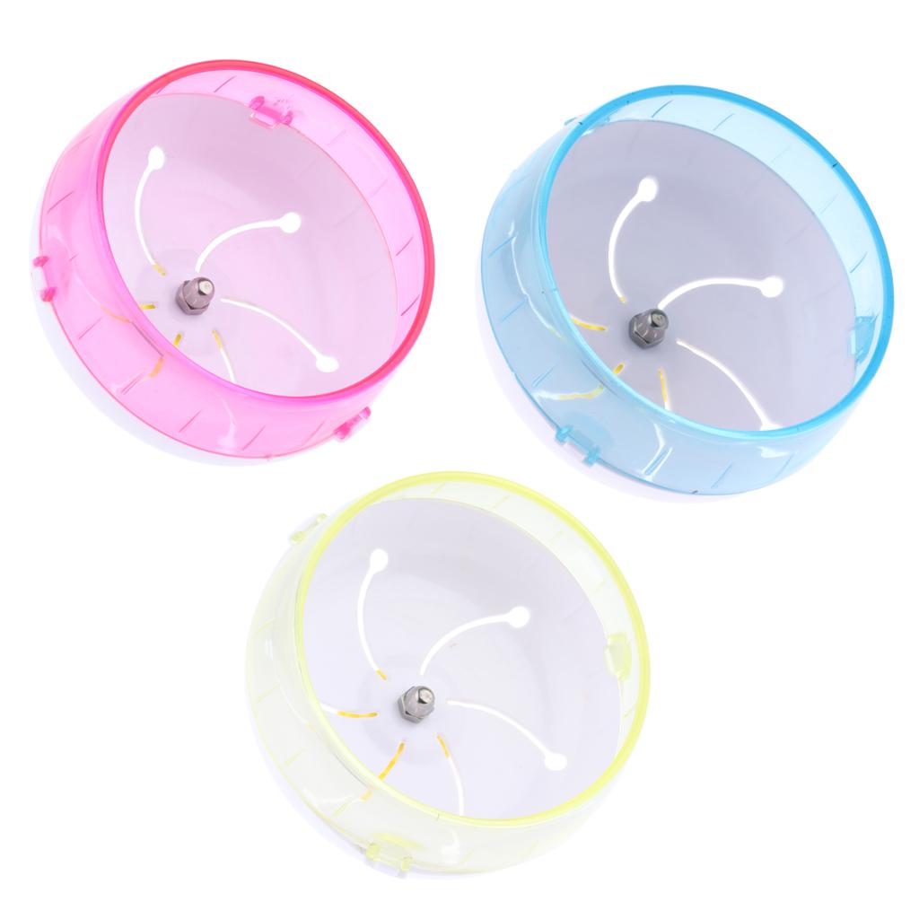 Hamster Mouse Rat Exercise Toys Plastic Silent Running Spinner Wheel Pink
