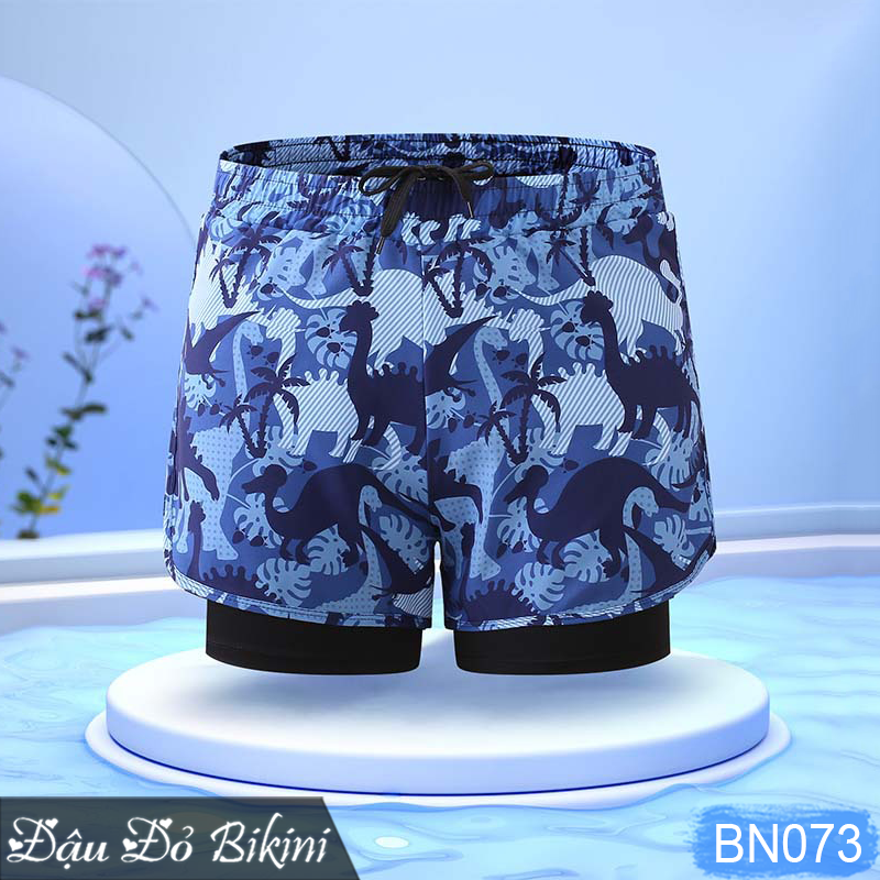 Quần Bơi Nam 2 Lớp Thời Trang, Thiết Kế Thông Minh Chống Chống Lộ, Chất Vải Co Giãn Nhanh Khô, Phong Cách Đi Biển, Tập Gym Cực Chất, Đa Dạng Họa Tiết | BN073
