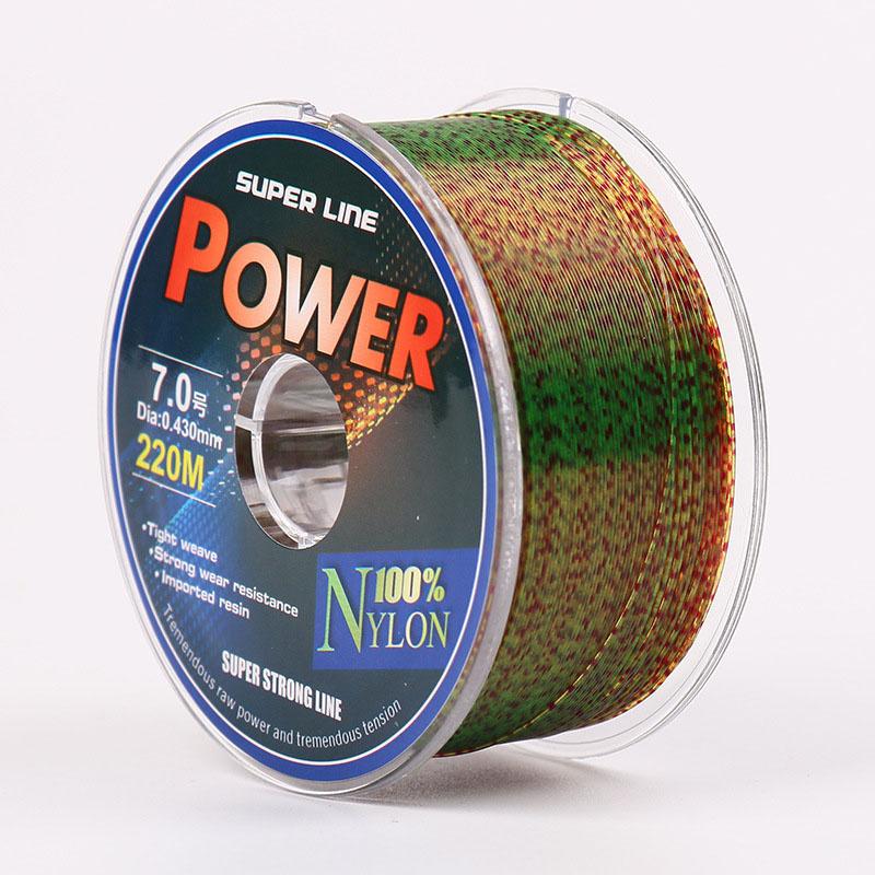 Cước câu cá tàng hình dây câu làm trục làm thẻo bền dai 100% Nylon Super power DC-220