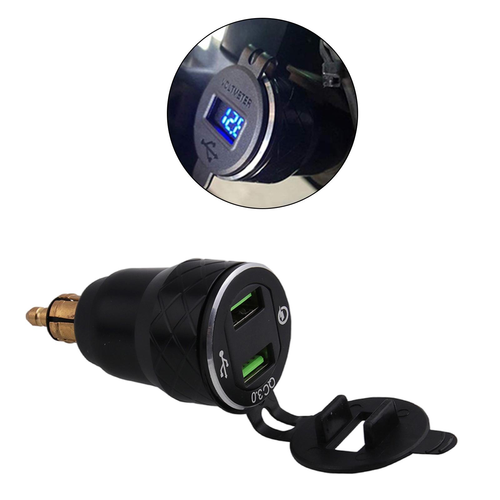 Dual USB Charger LED Display Voltage Display Power Outlet Universal Mini
