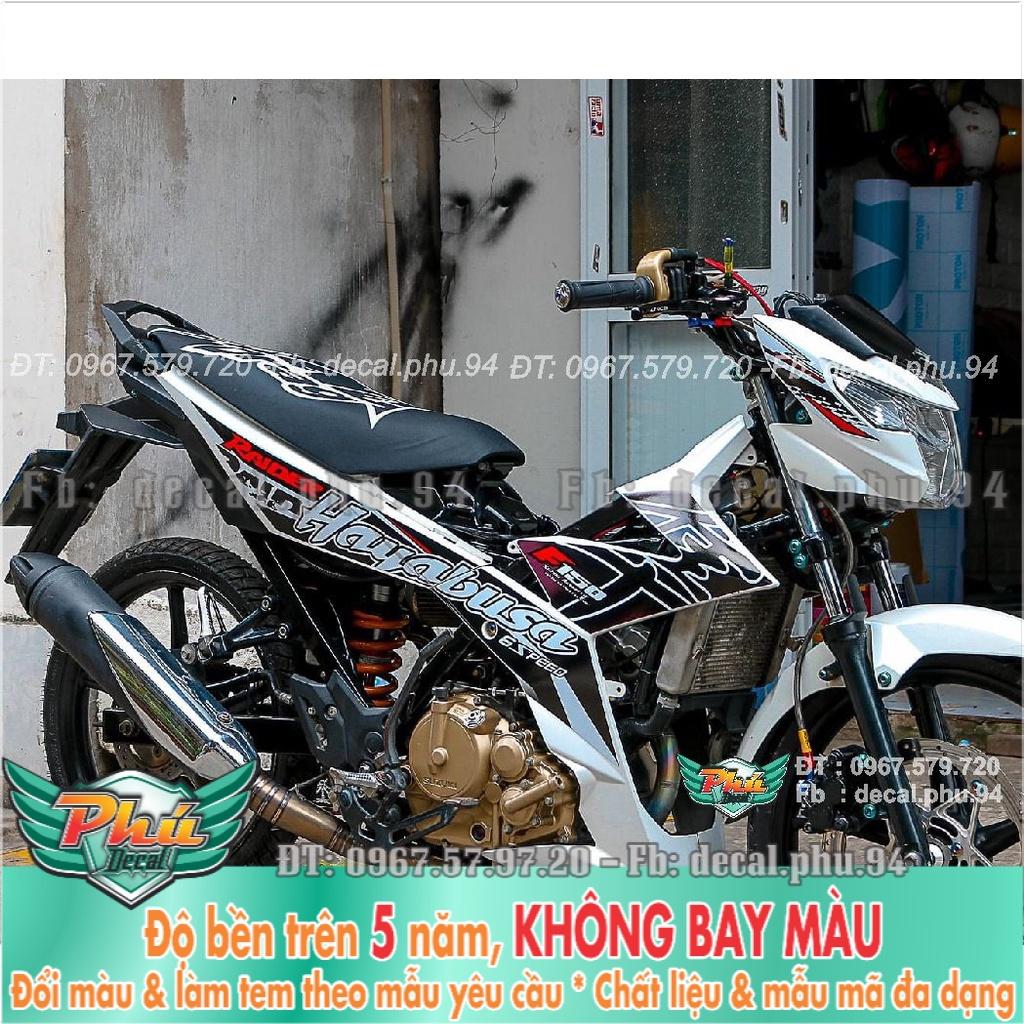 Tem Rời Raider Hayabusa Trắng đen  -1