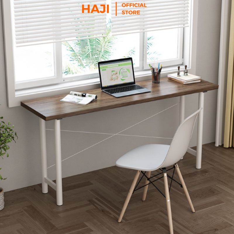 Bàn làm việc phong cách hiện đại đơn giản mặt gỗ MDF chân sắt sơn tĩnh điện thương hiệu HAJI - GM77