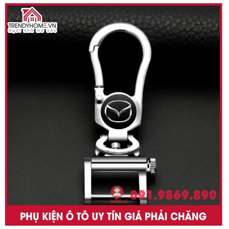 Móc Chìa Khóa ô tô Mazda Logo xe hơi móc chìa khóa tiện dụng xoay 360 độ