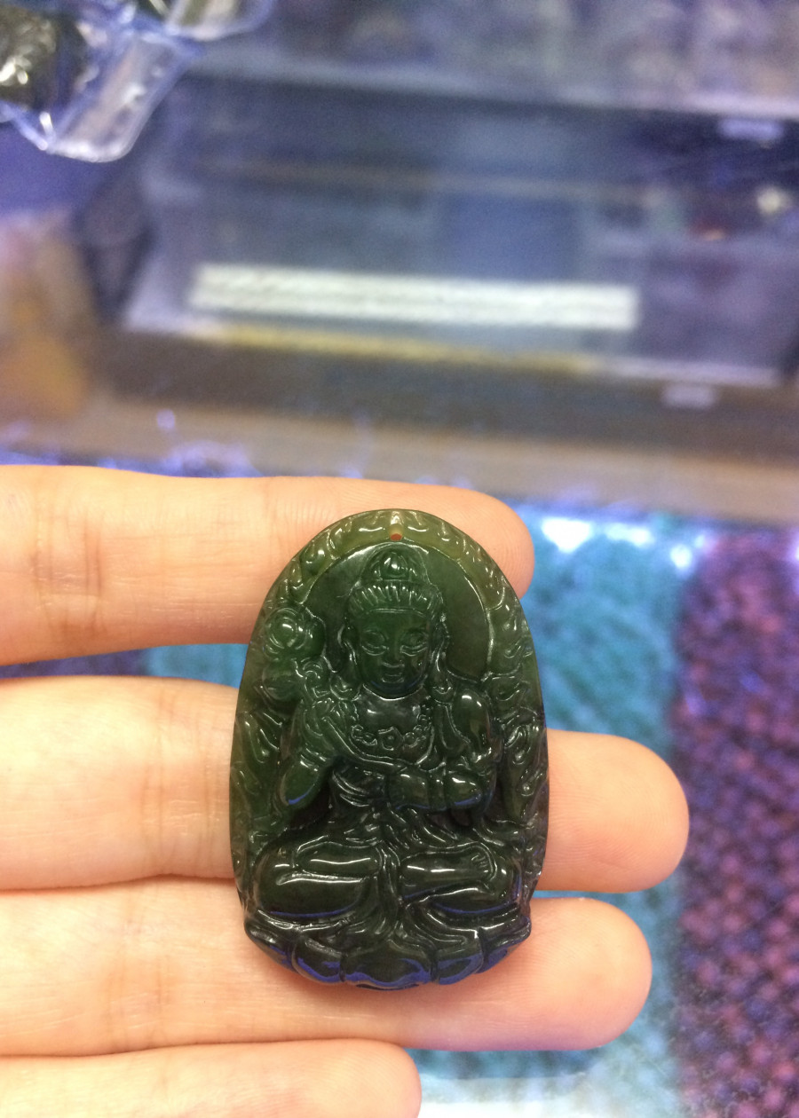 Phật Bản Mệnh Đại Thế Chí Bồ Tát ngọc Nephrite