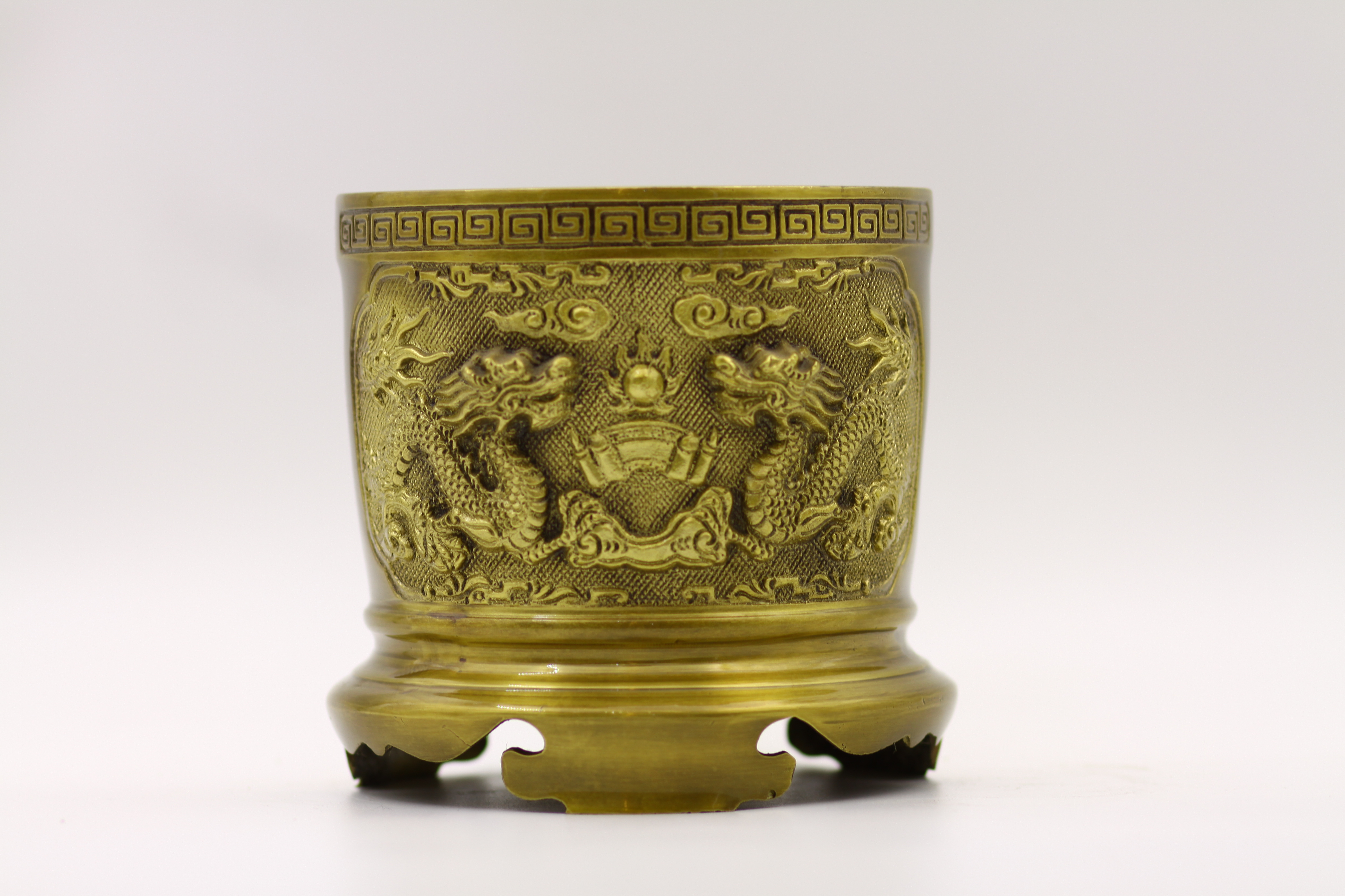 Bát Hương Bằng Đồng Thau Đúc Công Nghệ 2 Màu Vàng Đậm Đk 16cm