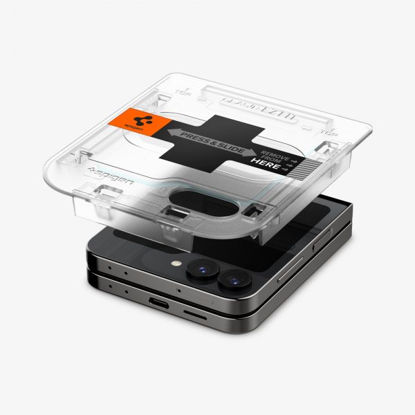 Dán cường lực Spigen Glas.tR EZ Fit Transparency cho Samsung Galaxy Z Flip 6 - Hàng chính hãng