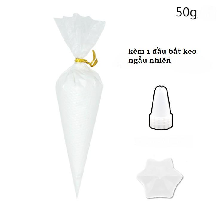 Keo kem đóng túi 50gr (tặng kèm đầu bắt kem) cho các bạn làm trang trí ốp điện thoại, DIY