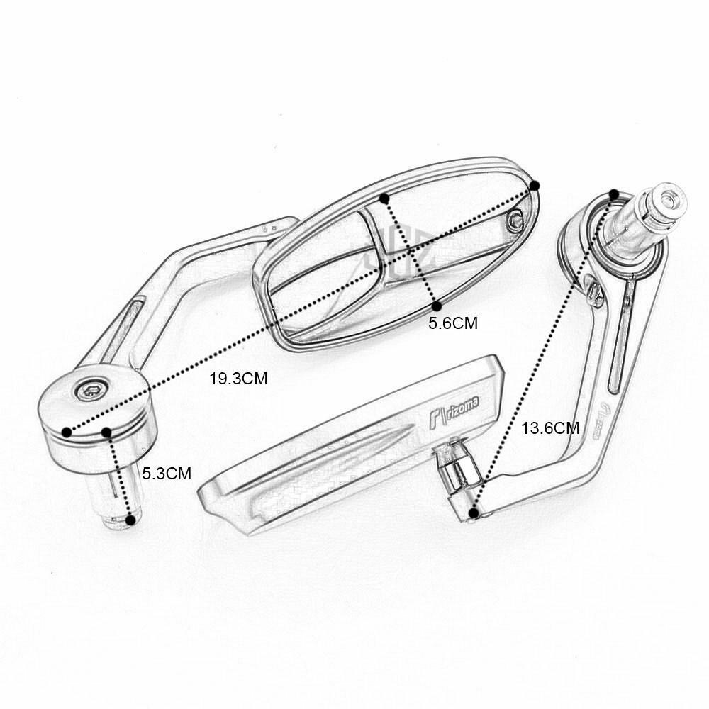 Z Gương Chiếu Hậu Hình Oval Bằng Nhôm CNC Cho Xe Mô Tô Kawasaki Z250 Z400 Z650 Z750 Z800 Z900 Z1000