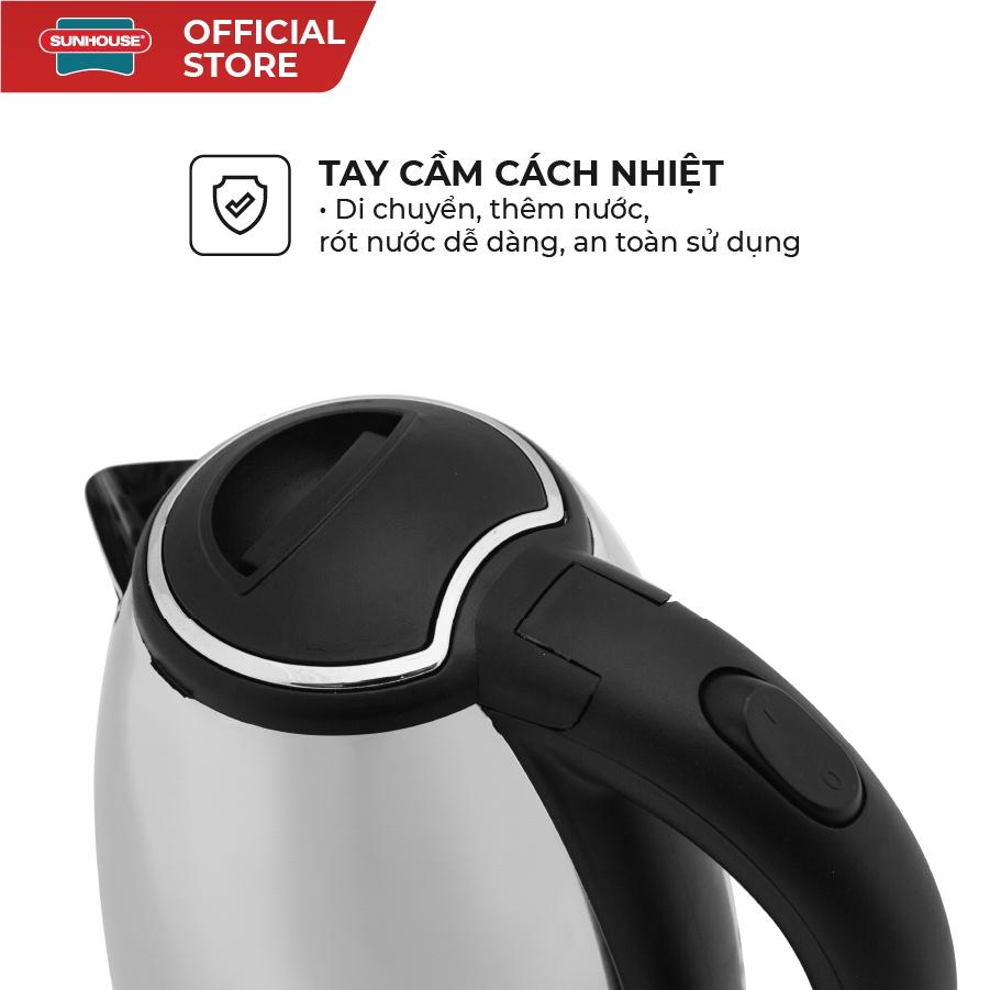 Ấm siêu tốc Inox 1.8L SUNHOUSE Happy Time HTD1088
