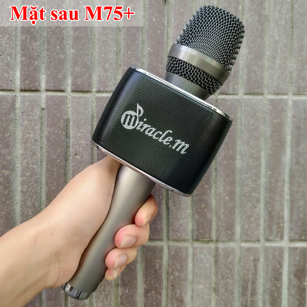 Micro Karaoke Bluetooth Miracle M75+ Hàn Quốc - Bản nâng cấp của Mic Magicsing MP30 - Cực Hay Kèm Quà Tặng Khuyến Mãi - HÀNG CHÍNH HÃNG