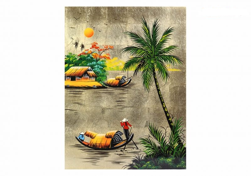 Tranh Sơn Mài Đồng Quê 30x40