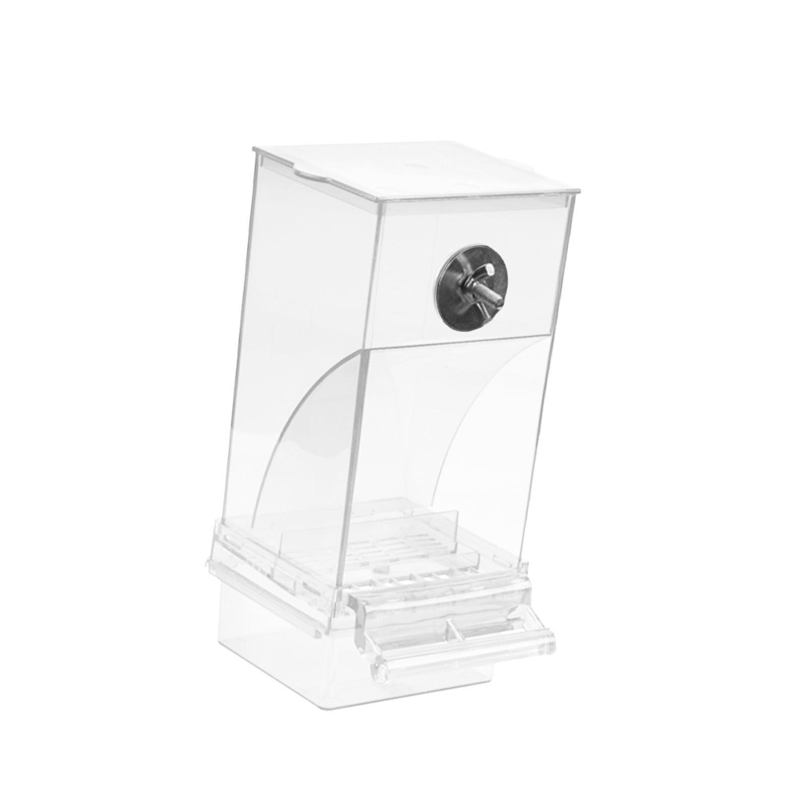 Seed Feeding Automatic Container Box Parrot Feeder Pet Bird Cage Food Feeder