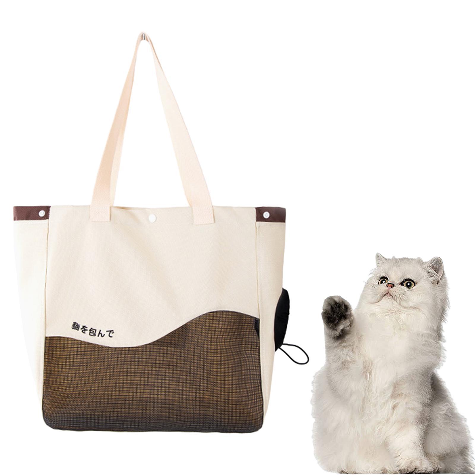 Cat Shoulder Bag Cat Carrier Breathable Outdoor Pouch for Long Distance Walk