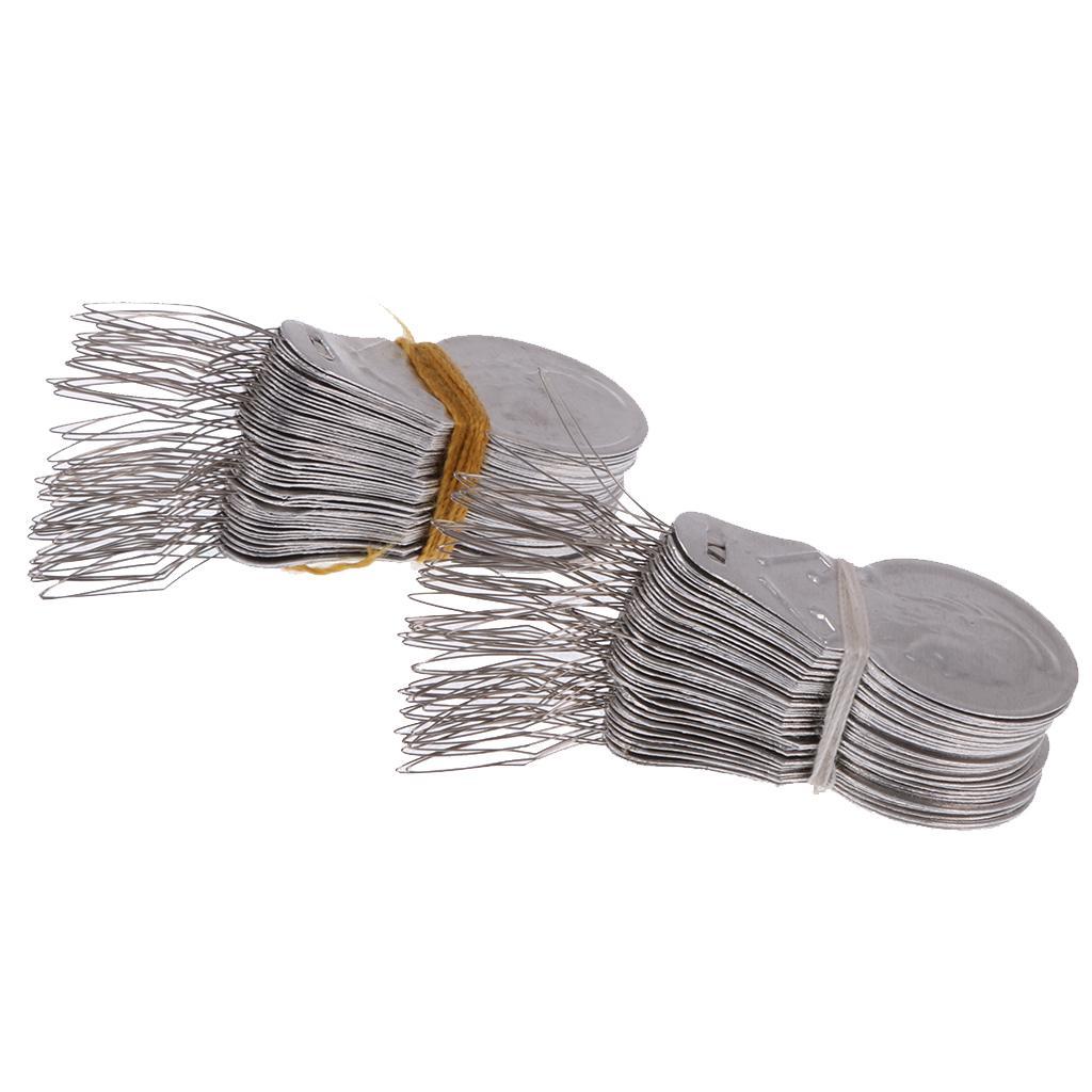 30 Pieces/Set Assorted Repair Sewing Needles Hand Mending Quilting Darning Crafting Craft Quilt Embroidery Leather Tool & 100 Pieces Silver Needle Threader Inserter Wire Bow Sewing Threading