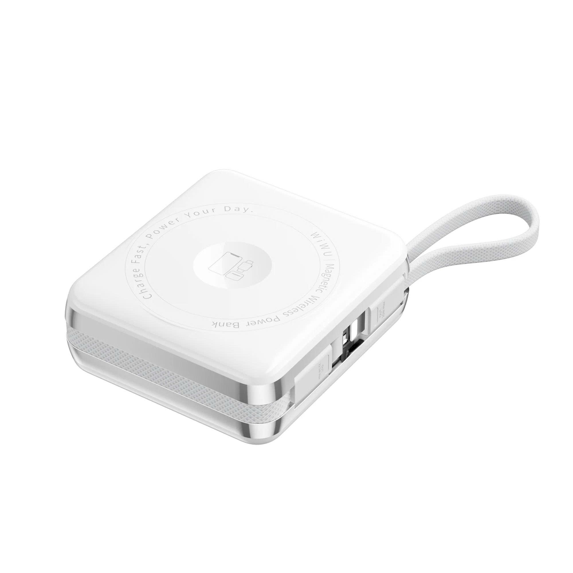Pin sạc dự phòng từ tính không dây magnetic 3in1 sạc nhanh 20W 10.000 mAh WIWU XF17 tích hợp dây sạc dây sạc Type-C + L(iP/iPad) Cho iPhone iPad Apple watch Airpods - Sạc Magnetic 15W | PD20W | Cáp Type-C + L(iP/iPad) Tích Hợp | LED % Pin - Hàng nhập khẩu