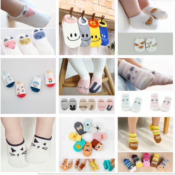 C0mb0 10 đôi tất cotton chống trượt cho bé trai và bé gái