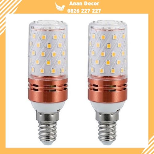 Bộ combo 2 bóng đèn Led quả bắp 3 chế độ sáng đuôi E14 công suất 6W