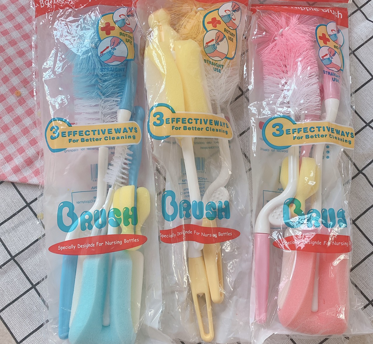 Bộ Cọ Rửa Bình 4 Chi Tiết