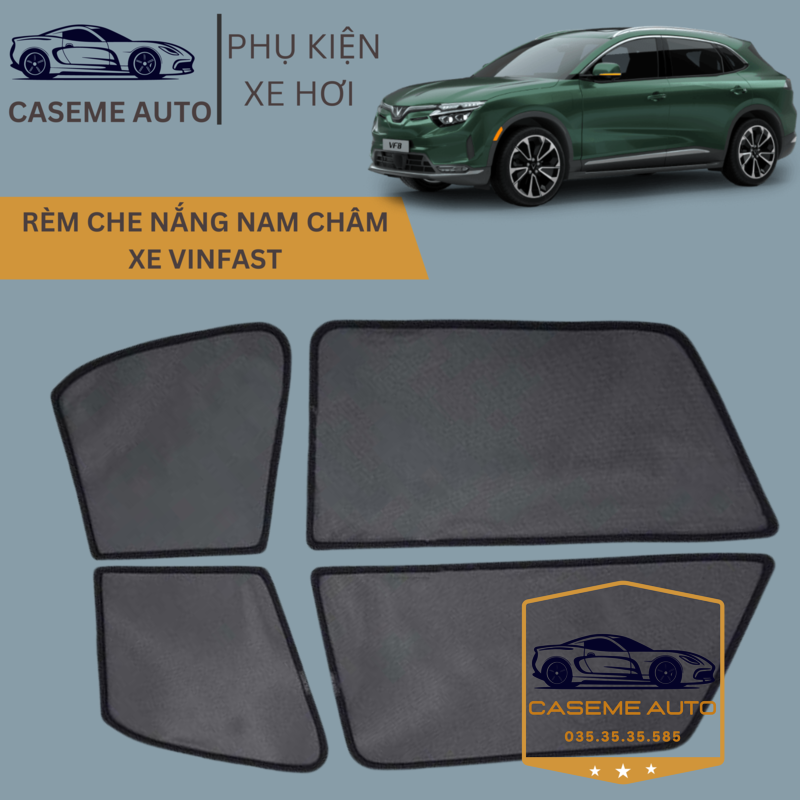 Rèm che nắng nam châm ô tô dành cho các xe hãng Vinfast - Hàng Chính Hãng