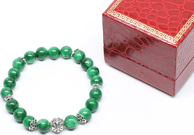 Vòng Cẩm Thạch Sơn Thủy Mix Charm Bạc 925 Ngọc Quý Gemstones VT108